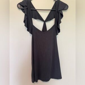 Allison Joy Ruffle sleeve womens tank top size small